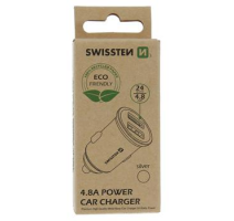 SWISSTEN CL ADAPTÉR 2x USB 4,8A METAL STŘÍBRNÝ obrázek