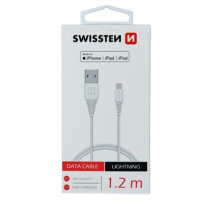 DATOVÝ KABEL SWISSTEN TPE USB / LIGHTNING MFi 1,2 M BÍLÝ obrázek