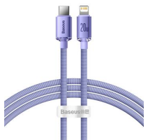 Baseus CAJY000205 Crystal Shine Series Datový Kabel USB-C - Lightning 20W 1,2m Purple obrázek
