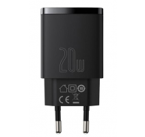 Baseus CCXJ-B01 Compact Quick Nabíječka USB/USB-C 20W Black obrázek