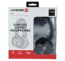 BLUETOOTH STEREO SLUCHÁTKA SWISSTEN TRIX ČERNÉ obrázek