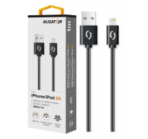 Datový kabel ALIGATOR 2A iPhone lightning 1m, černý obrázek