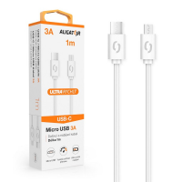 Datový kabel ALIGATOR POWER 3A, USB-C/micro USB 1m bílý obrázek
