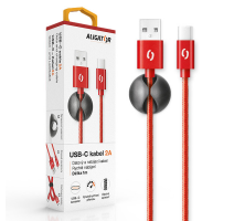 Datový kabel ALIGATOR PREMIUM 2A, USB-C červený obrázek