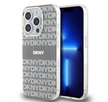 DKNY PC/TPU Repeat Pattern Tonal Stripe Magsafe Zadní Kryt pro iPhone 14 Pro Beige obrázek