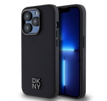DKNY PU Leather Stack Logo Magsafe Zadní Kryt pro iPhone 15 Pro Max Black obrázek