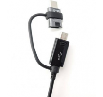 EP-DG950DBE Samsung Combo Type C/microUSB Datový Kabel Black (Bulk) obrázek