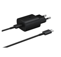 EP-TA800EBE + EP-DA705BBE Samsung 25W Cestovní nabíječka + USB-C/USB-C Datový Kabel Black (OOB Bulk) obrázek