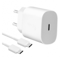 EP-TA800EWE + EP-DA905BWE Samsung 25W Cestovní nabíječka + USB-C/USB-C Datový Kabel White (OOB Bulk) obrázek