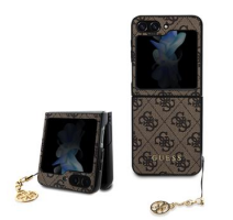 Guess 4G Charms Zadní Kryt pro Samsung Galaxy Z Flip 5 Brown obrázek