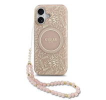 Guess IML Flowers Allover Strap MagSafe Zadní Kryt pro iPhone 17 Pink obrázek