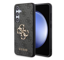 Guess PU 4G Metal Logo Zadní Kryt pro Samsung Galaxy S24+ Grey obrázek