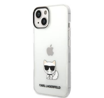 Karl Lagerfeld Choupette Logo Zadní Kryt pro iPhone 14 Plus Transparent obrázek