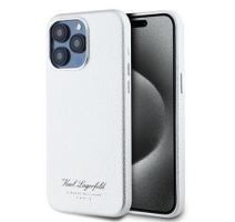 Karl Lagerfeld Grained PU Hotel RSG Zadní Kryt pro iPhone 15 Pro Max Grey obrázek