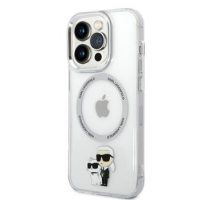 Karl Lagerfeld IML Karl and Choupette NFT MagSafe Zadní Kryt pro iPhone 13 Pro Transparent obrázek