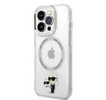 Karl Lagerfeld IML Karl and Choupette NFT MagSafe Zadní Kryt pro iPhone 14 Pro Max Transparent obrázek