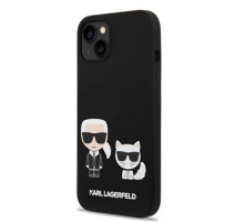 Karl Lagerfeld MagSafe Kompatibilní Kryt Liquid Silicone Karl and Choupette pro iPhone 14 Plus Black obrázek