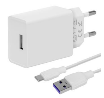 OBAL:ME Cestovní Nabíječka USB-A 10W + USB-A/USB-C Kabel 1m White obrázek