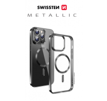 POUZDRO SWISSTEN CLEAR JELLY MagStick METALLIC PRO IPHONE 16 PLUS ČERNÉ obrázek