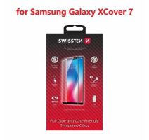 SKLO SWISSTEN FULL GLUE, COLOR FRAME, CASE FRIENDLY PRO SAMSUNG GALAXY XCOVER 7 ČERNÉ obrázek