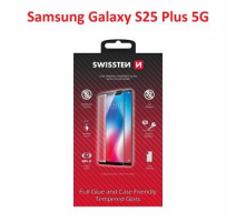 SKLO SWISSTEN FULL GLUE, COLOR FRAME, CASE FRIENDLY PRO SAMSUNG S936B GALAXY S25 PLUS 5G ČERNÉ obrázek