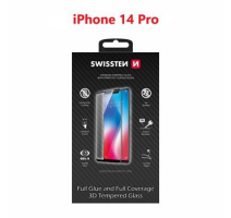 SKLO SWISSTEN ULTRA DURABLE 3D FULL GLUE GLASS APPLE IPHONE 14 PRO ČERNÉ obrázek