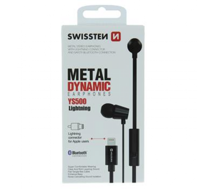 SLUCHÁTKA SWISSTEN EARBUDS DYNAMIC LIGHTNING YS500 ČERNÁ
