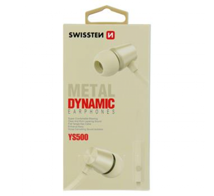 SLUCHÁTKA SWISSTEN EARBUDS DYNAMIC YS500 ZLATÉ