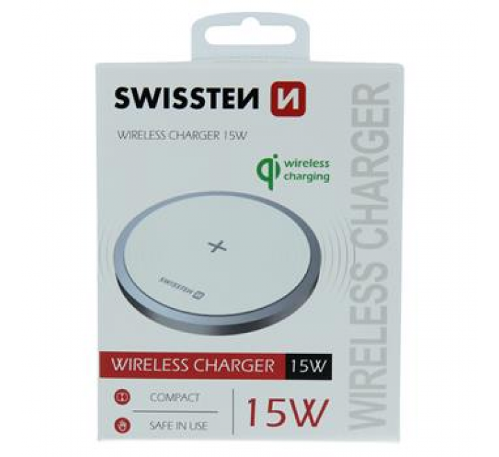 SWISSTEN WIRELESS NABÍJEČKA 15W BÍLA
