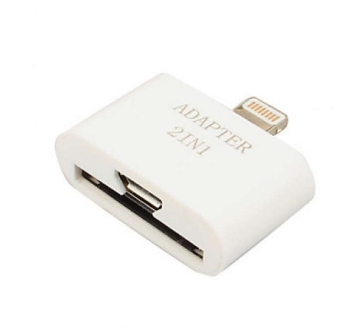 Adaptér Apple iPhone 4/microUSB pro iPhone 5 *2 in 1*