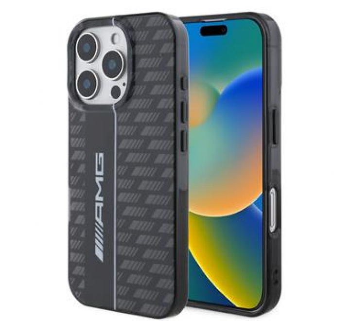 AMG Carbon Pattern Zadní Kryt pro iPhone 16 Pro Max Black