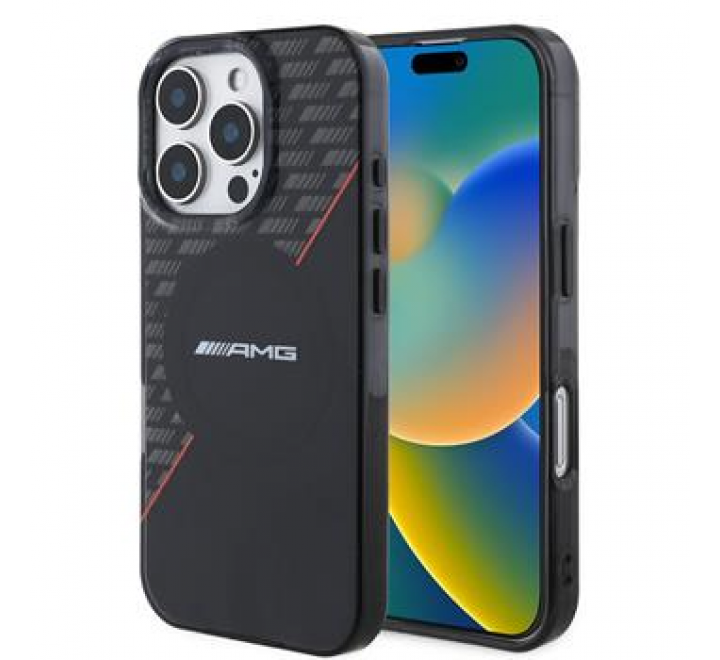 AMG Rhombs MagSafe Zadní Kryt pro iPhone 16 Pro Black/Red