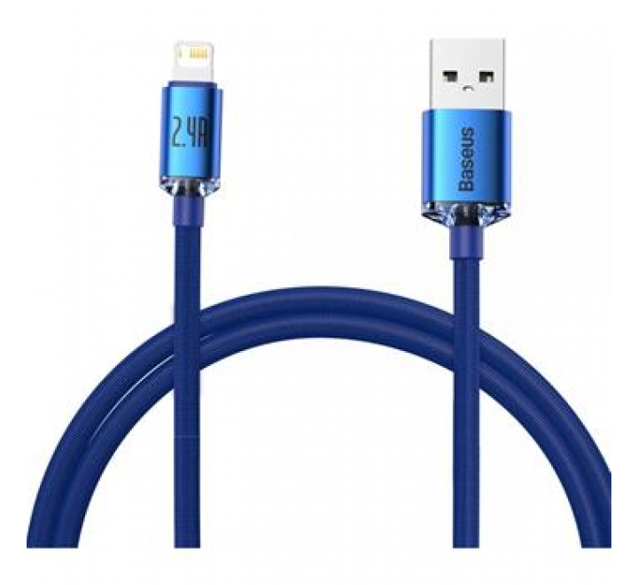 Baseus CAJY000003 Crystal Shine Series Datový Kabel USB - Lightning 20W 1,2m Blue