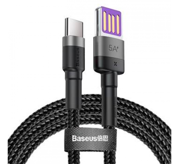 Baseus CATKLF-PG1 Cafule Quick Charging Datový Kabel USB Double Sided to USB 40W 1m Gray/Black
