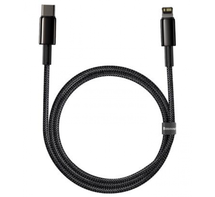 Baseus CATLWJ-01 Tungsten Gold Fast Charge Kabel USB-C to Lightning 20W 1m Black