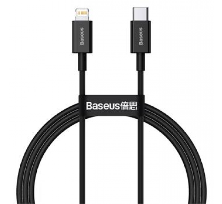 Baseus CATLYS-A01 Superior Fast Charging Datový Kabel USB-C to Lightning  20W 1m Black