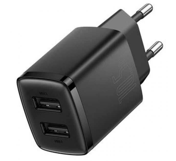 Baseus CCXJ010201 Compact Nabíječka 2xUSB 10,5W Black