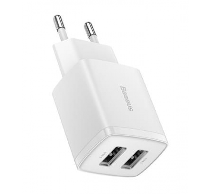 Baseus CCXJ010202 Compact Nabíječka 2xUSB 10,5W White