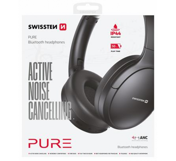 BLUETOOTH ANC SLUCHÁTKA SWISSTEN PURE ČERNÁ