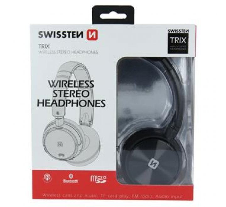 BLUETOOTH STEREO SLUCHÁTKA SWISSTEN TRIX ČERNÉ