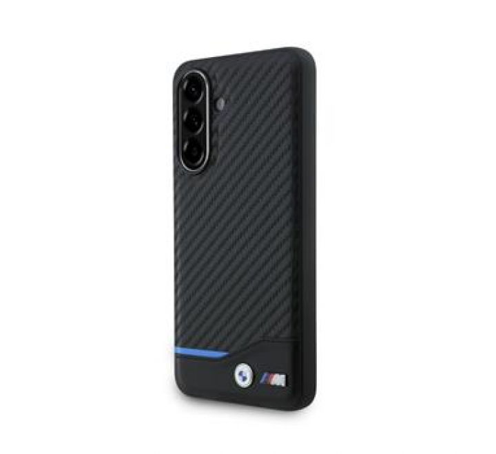 BMW M PU Carbon Blue Line Zadní Kryt pro Samsung Galaxy A56 Black