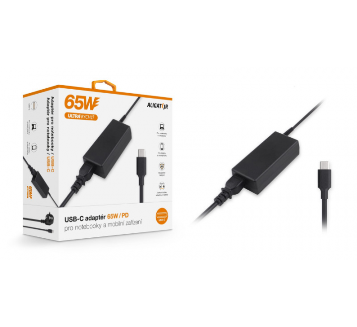 Chytrý USB-C adaptér ALIGATOR Power Delivery 65W