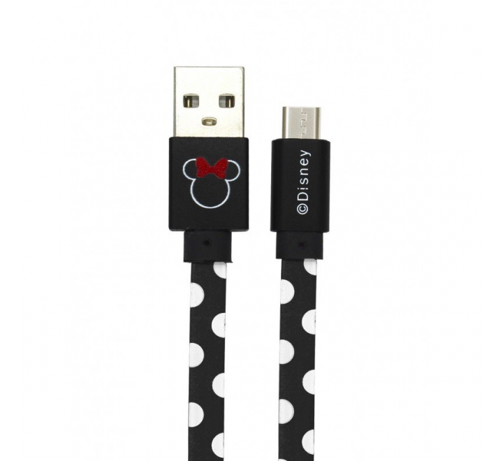 Disney Minnie Type C Datový Kabel Dots Black (EU Blister)