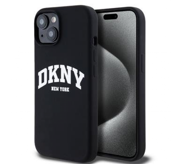 DKNY Liquid Silicone Arch Logo MagSafe Zadní Kryt pro iPhone 11 Black