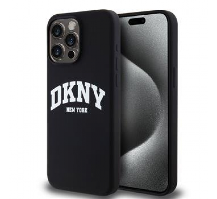 DKNY Liquid Silicone Arch Logo MagSafe Zadní Kryt pro iPhone 14 Pro Black