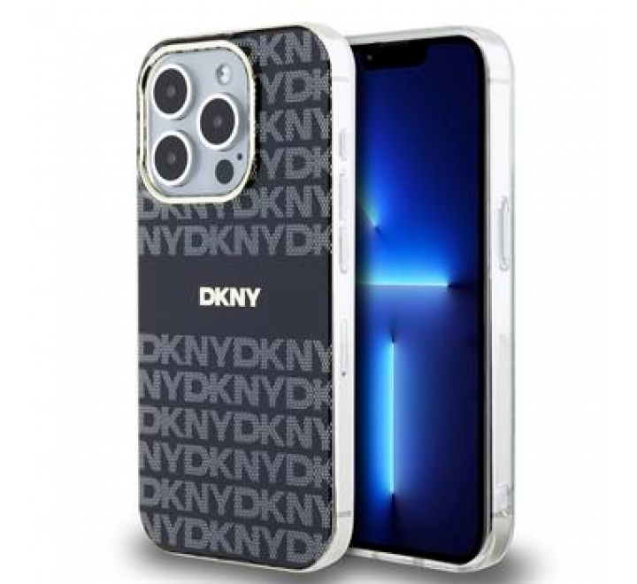 DKNY PC/TPU Repeat Pattern Tonal Stripe Magsafe Zadní Kryt pro iPhone 14 Pro Max Black