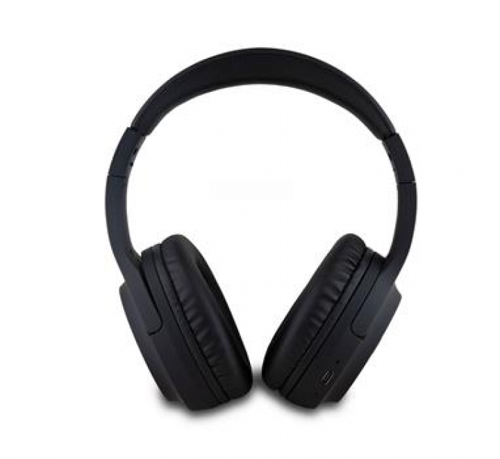 DKNY PU Leather Arch Logo Bluetooth Stereo Headphone Black