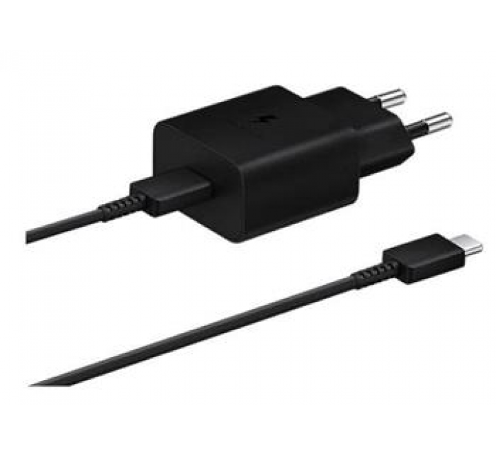 EP-T1510XBE Samsung USB-C 15W Cestovní nabíječka + USB-C Datový Kabel Black