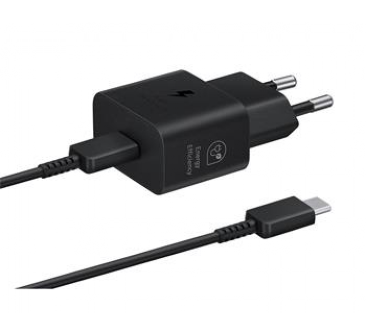 EP-T2510EBE + EP-DN980BBE Samsung USB-C 25W Cestovní nabíječka + USB-C Datový Kabel Black (OOB Bulk)