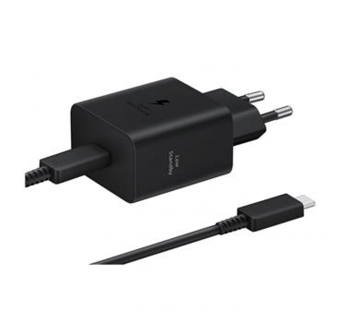EP-T4511XBE Samsung USB-C 45W Cestovní nabíječka + USB-C Datový Kabel Black